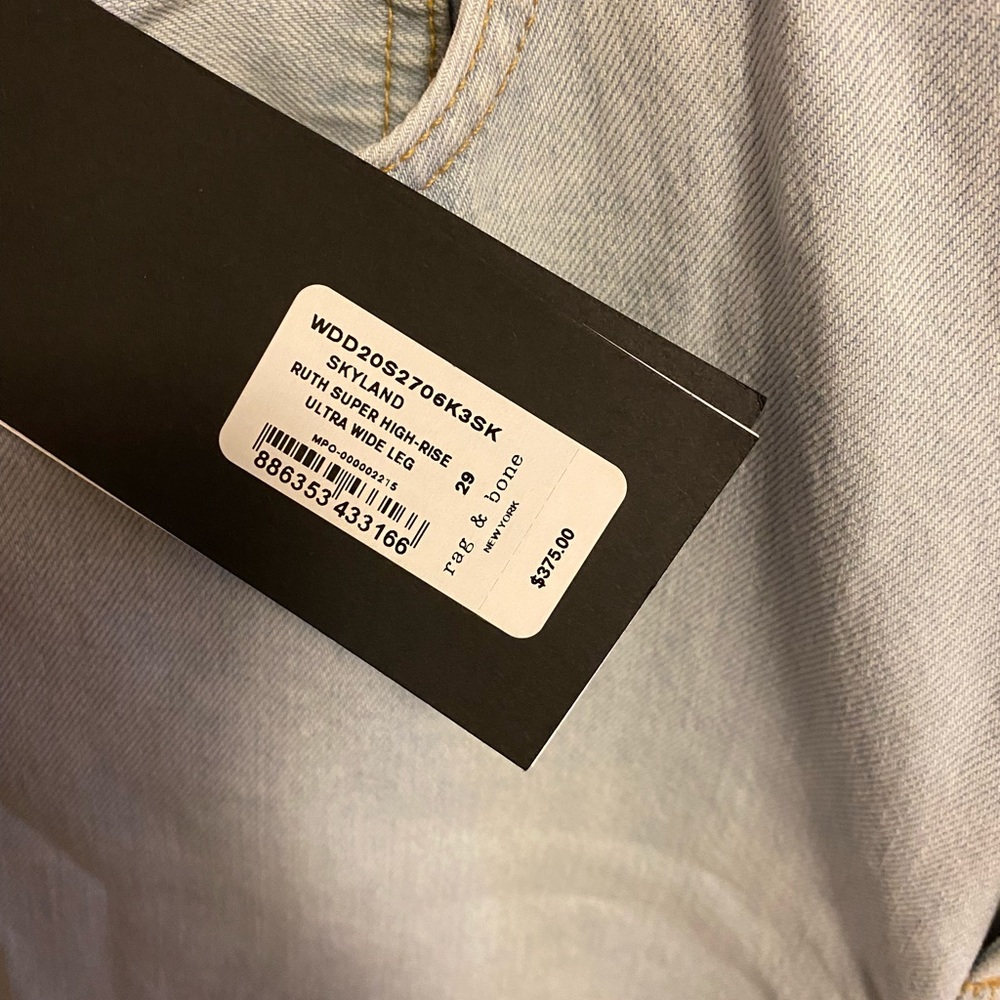 NWT Rag & Bone Ruth Super HighRise Wide Leg Jeans - Picture 5 of 6